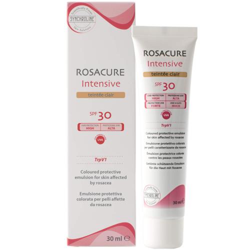 Synchroline Rosacure Intensive Cream Teintee Clair Spf30 Αντηλιακή Κρέμα Προσώπου με Χρώμα για τις Ευαίσθητες σε Ερυθρότητα Επιδερμίδες 30ml